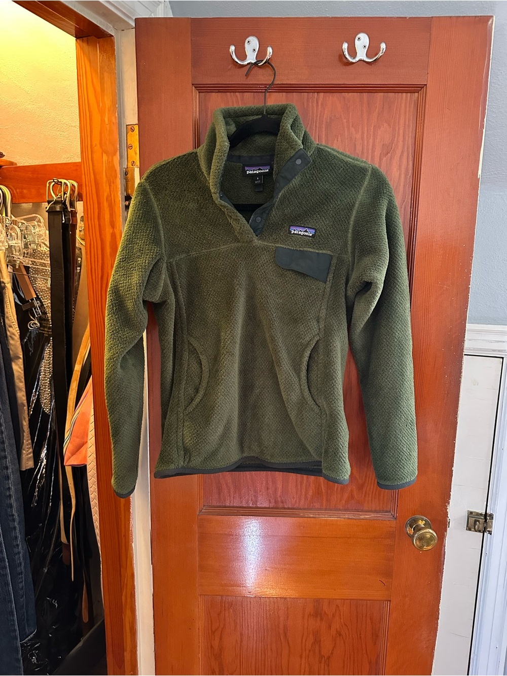 Patagonia Olive Green Snap-T Fleece Pullover